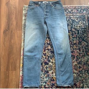 re/done levi’s high waisted skinny crop jeans
